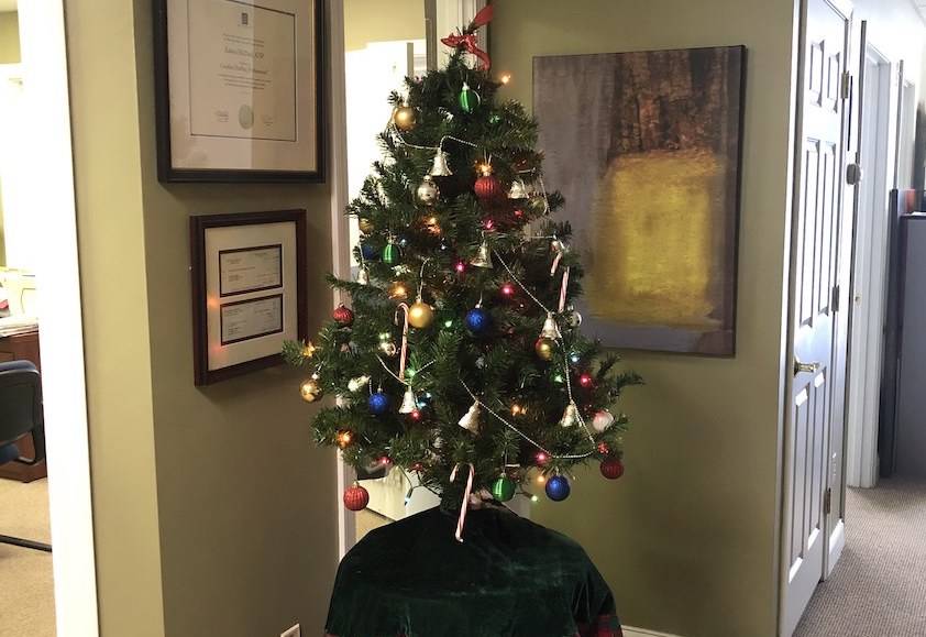 Christmas Tree in South Shore Staffing offices